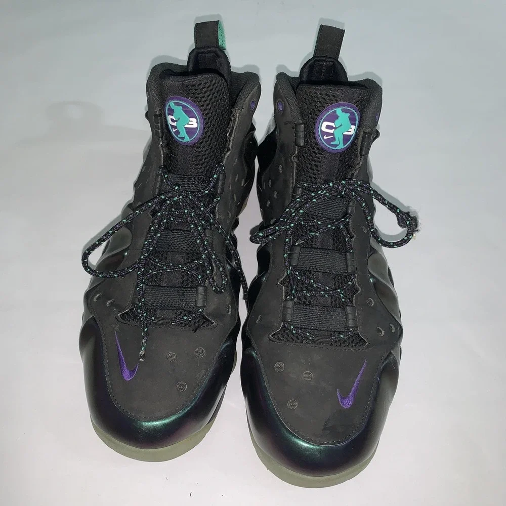 Nike Barkley Posite Max Shoes Mens 10.5 Black Glow Basketball 555097-003